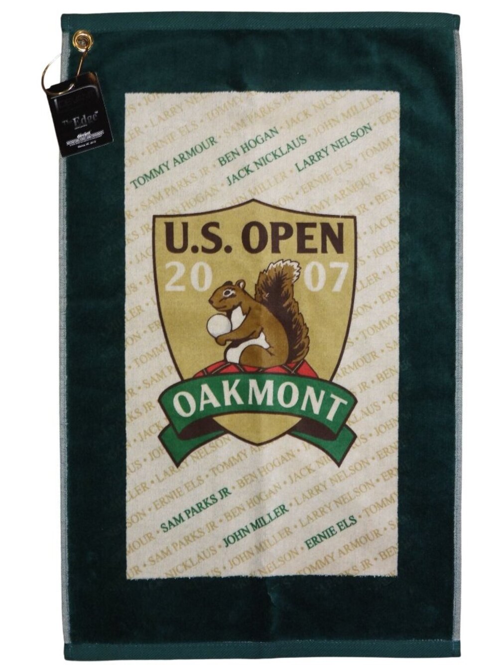 NWT 2007 US Open Oakmont Devant Golf Towel Winners Names 26" x 16"